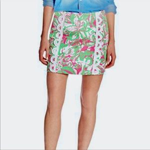 Lilly Pulitzer Pink Green & White Marigold Skort